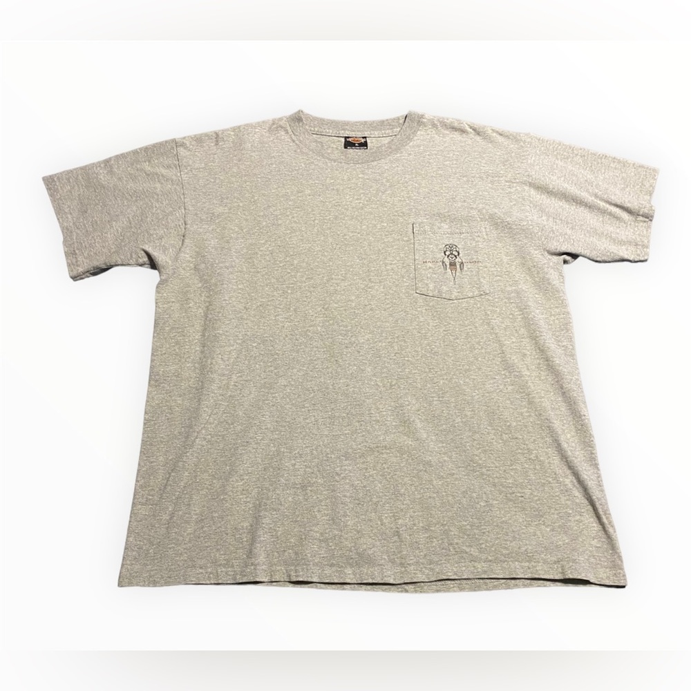 Harley Davidson Grey Bowling Green Kentucky Pocket T Shirt
